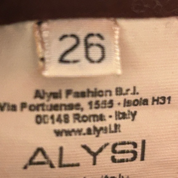 Alysi Bordeaux Pants size 26 in burgundy Made in Italy - Picture 7 of 11